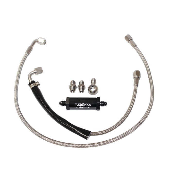 Upgrade Billet GT3576R Turbo Charger With Oil Feed & Return Line For Ford Falcon FG XR6 / G6 / G6E Barra 4.0L 2008-2014