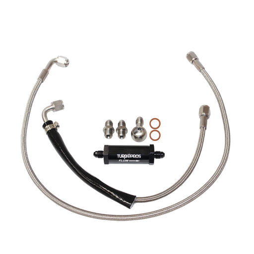 Turbo Pros Turbo Oil Feed & Return Line, Water Line & Support Bracket Kit For Ford Falcon XR6 BA/BF/FG Barra 4.0L