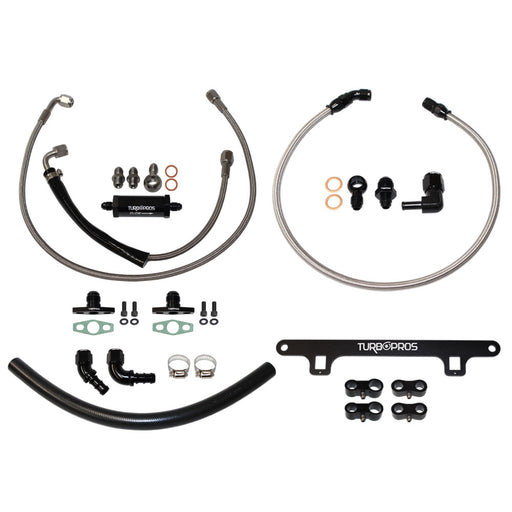 Turbo Pros Turbo Oil Feed & Return Line, Water Line & Support Bracket Kit For Ford Falcon XR6 BA/BF/FG Barra 4.0L