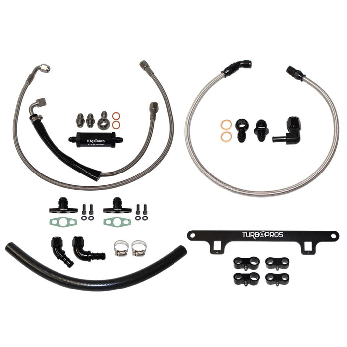 Turbo Pros Turbo Oil Feed & Return Line, Water Line & Support Bracket Kit For Ford Falcon XR6 BA/BF/FG Barra 4.0L