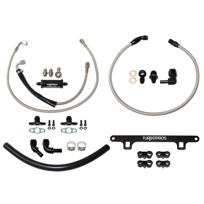 Turbo Pros Turbo Oil Feed & Return Line, Water Line & Support Bracket Kit For Ford Falcon XR6 BA/BF/FG Barra 4.0L